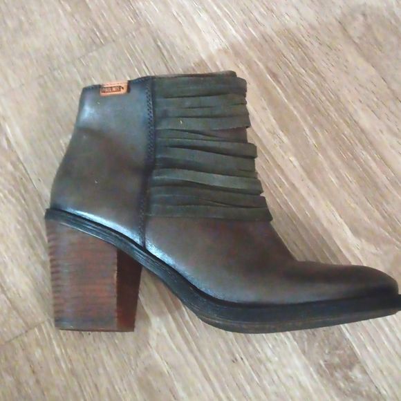 Pikolinos Alicante Heeled Ankle Boot 41 Olive Green - Picture 2 of 8